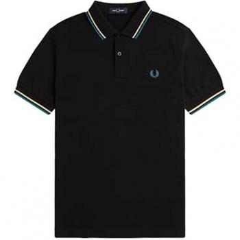 Polo Fred Perry Negro U96 Twin Tipped Shirt