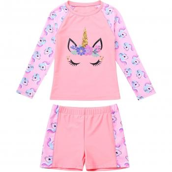 Maillot de Bain Filles Imprimé Dessin Animé Manches Longues