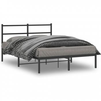 Letto in Metallo Nero 135x190