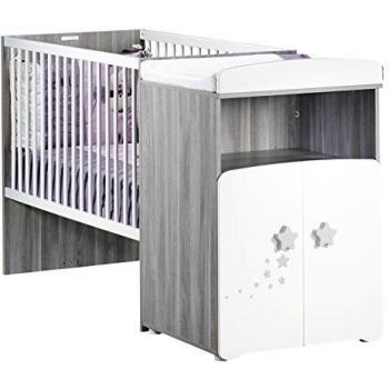 Lit bébé combiné évolutif New Nao (60 x 120 cm) avec sommier à latte + mat