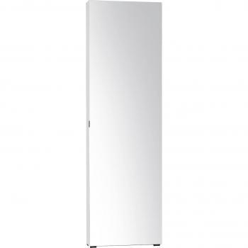 Zapatero Armario Multiusos 60x200 cm – 11 Estantes, Puerta con Espejo, Blanco Brillante (Prehnite, Italia)