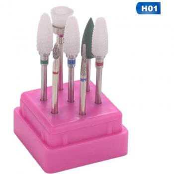 Conjunto de Herramientas para Taladro de Uñas, 7 Puntas
