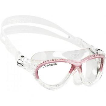Cressi Cobra Junior Dual‑Color Swim Mask (Pink / Transparent) – Girls' Size 1