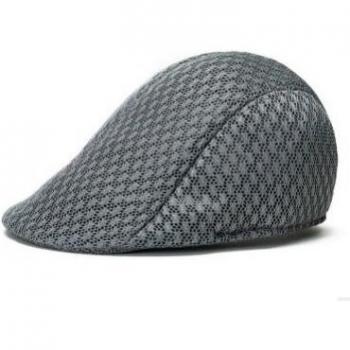 Black and White Mesh Beret Cap