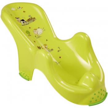 Keeper Babybadesitz Funny Farm – 0–6 Monate, Anti‑Rutsch, Anatomisch – Grüner – Modell Leon