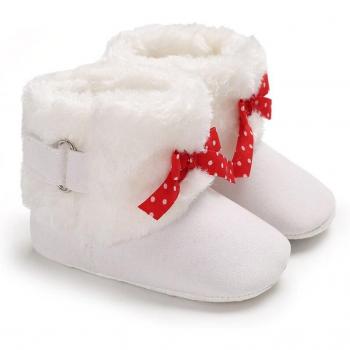 Bottines d'hiver bébé, tissu chaud, semelle antidérapante