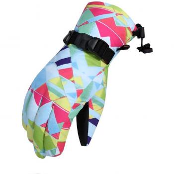 Women's Mountain Climbing Ski Gloves -30°C, Waterproof Windproof, Five Fingers, One Size