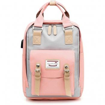 Preppy Style USB Backpack for Students