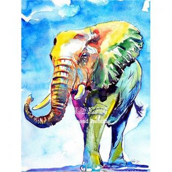 Kit artistique Éléphant Royal – Peinture de diamant, mosaïque 5D avec strass (20×30 cm)