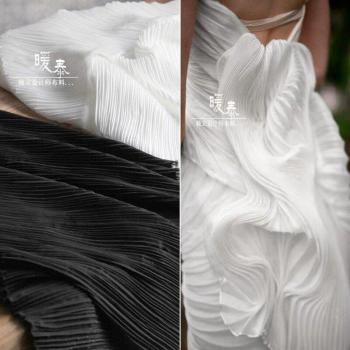 DIY Striped Pleated Chiffon Fabric for Pants and Skirts