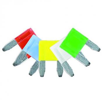 LED Tiny Blade Fuses in an Assorted Pack of 5 (10/15/20/25/30 Amp, Connect 37146)