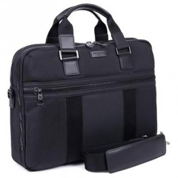 Porte-documents en nylon noir Hexagona