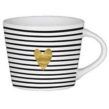 Keramische Espresso‑Tasse „Goldesel Herz“ von der Schreibkram‑Manufaktur – 50 ml