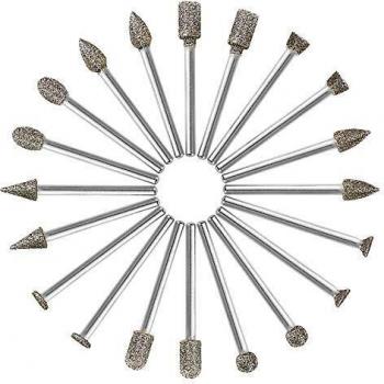 Fraises Diamant GOXAWEE 20Pcs Tête Diamantée pour Outil Rotatif