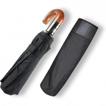 Classic Windproof Umbrella with Automatic Open and Wooden Grip