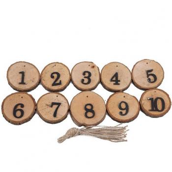 Rustic Table Number Figures 1-10