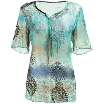 Klassische Tunika Classic Basics – Bedruckte Bluse – 54