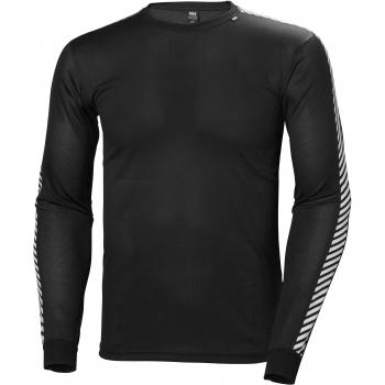 Felpa Helly Hansen Lifa Stripe Crew nera