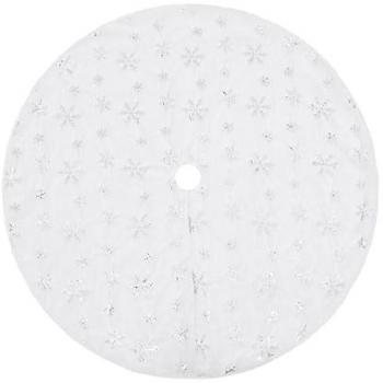 VidaXL Kerstboomrok Luxe – 150 cm – Kunstvacht Wit