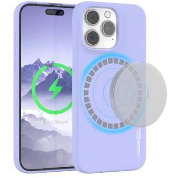 AKS Dasis Violette Silikonhülle mit MagSafe für das iPhone 15 Pro Max