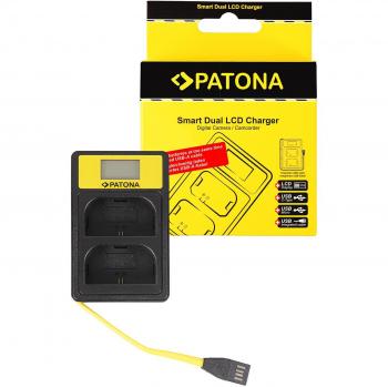 Double chargeur LCD PATONA avec écran LCD USB pour Canon LP-E6N