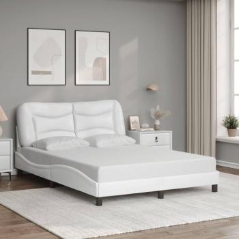 Cadre de lit moderne blanc 120x200 cm