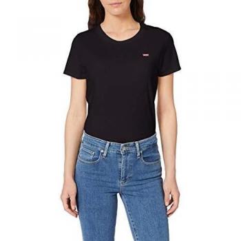 Levi's The Perfect Tee, T-shirt Donna, Nero (Caviar 2 0008), Small