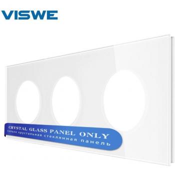 VISWE Panel de vidrio blanco, 224mm * 82mm, para interruptor serie F8