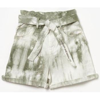 Short enfant Le Temps des Cerises Short haute couture tie and dye kaki et vert