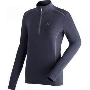 Fleecepullover MAIER SPORTS Jenna Rec Gr. 36, blau (dunkelblau), Damen, 100% Polyester (recycled)