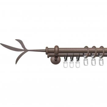 Liedeco Gardinenstange „Esp Zweig“ – 2‑Läufer, 16 mm Durchmesser, 120 cm lang