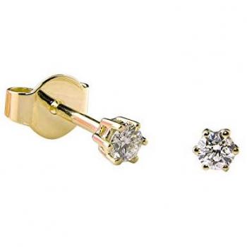 GL8159 Glizz Gold‑Diamant Ohrstecker für Damen – 585, 0,15 Karat