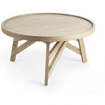 Mesa Tenda redonda de madera maciza de mindi Ø 81 cm