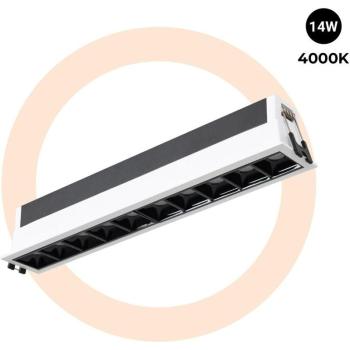 Foco Incassato LED 14W Barcelona UGR18 CRI90 Driver Lifud Bianco Neutro