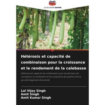 Singh, Lal Vijay: Hétérosis et capacité de combinaison pour la croissance et le rendement de la calebasse