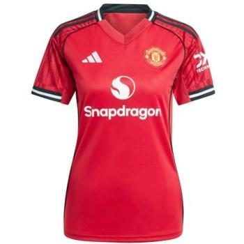Adidas MUFC Women 25/26 Home Shirt – Red, XS, Short Sleeve