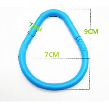 Anillo de apertura de plástico de alta resistencia, clip de anillo multicolor, 2 uds