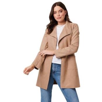 Izabel London Light Brown Collared Coat