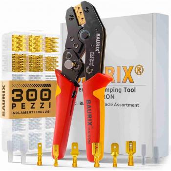 Set di terminali elettrici Baurix® con pinza a crimpare
