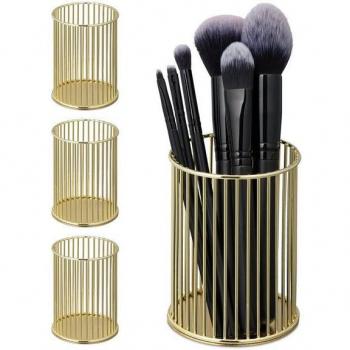 4-Pack Gold Makeup Brush Organizers