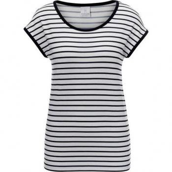 Ringelshirt ohne Ärmel (Madeleine) – marine