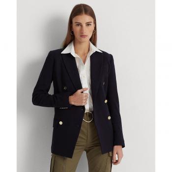 Blazer doppiopetto blu in misto lana Ralph Lauren Taglia 2