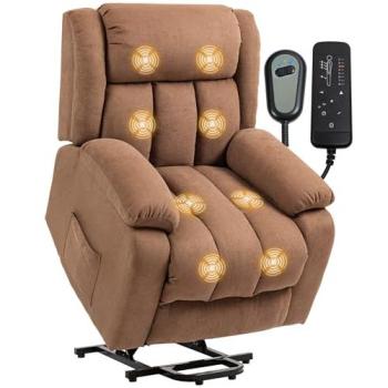 SeniorAssist Lift & Massage Recliner, Brown