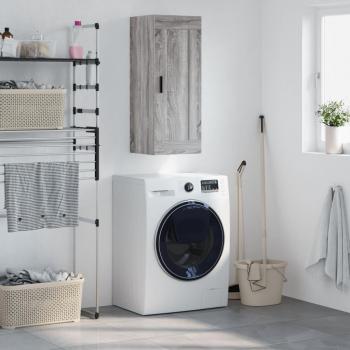 Armoire Murale Sonora Gris – Rangement Suspendu pour Salon et Chambre