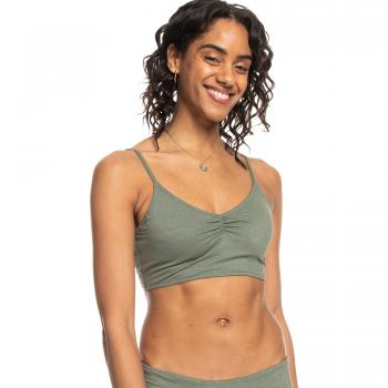Agave Green Shiny Wave Bikini Top (XS) – Roxy Erjx305227