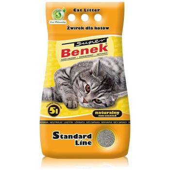 Sustrato natural para gatos Super Benek 5L