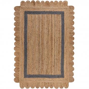 Tapis de salon en jute beige Novatrend 120 cm × 170 cm