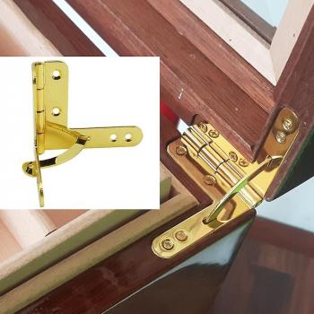 Bisagra de Resorte 90° Mengxi Golden – 10 Piezas – Puerta Tapa de Madera Para Joyas