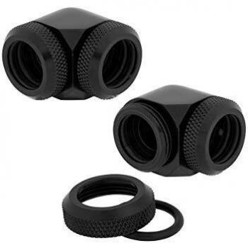 Corsair Hydro X Series XF Hardline 90 Degree Angled 14mm Black Fitting