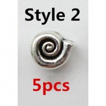 Set de cuentas de plata tibetana para peinados unisex